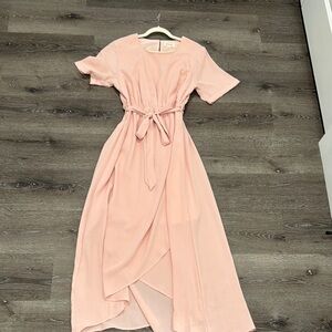 Elegant Pink Midi Dress